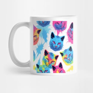 Tie Dye Cat Mug